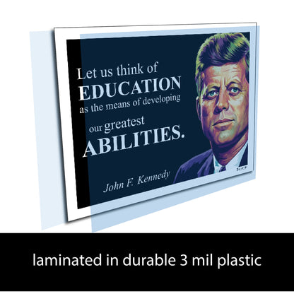 John F. Kennedy Inspirational Quote Wall Art