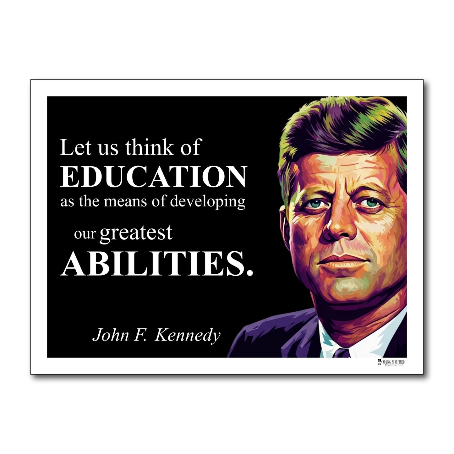 John F. Kennedy Inspirational Quote Wall Art