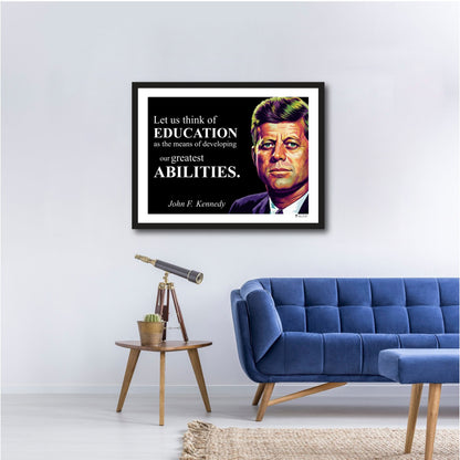 John F. Kennedy Inspirational Quote Wall Art