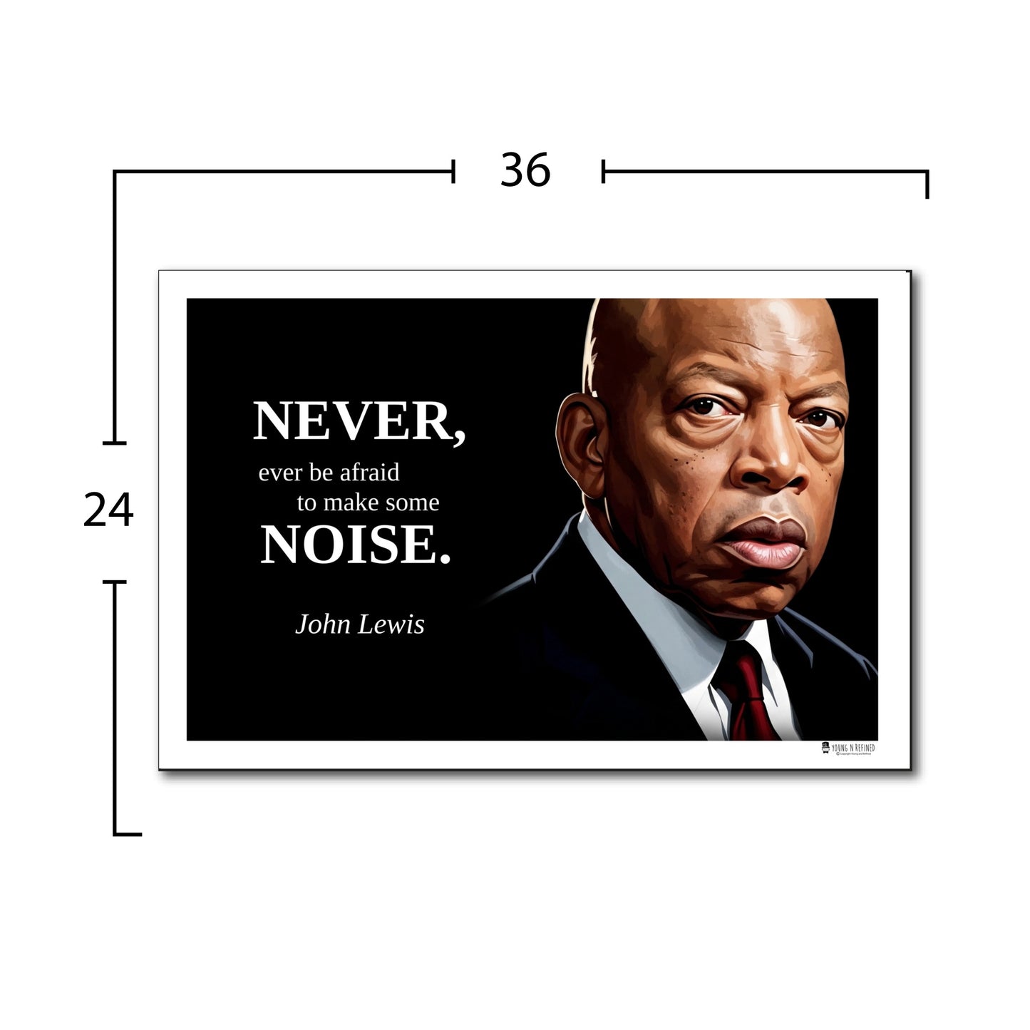John Lewis Inspirational Quote Poster - Young N Refined