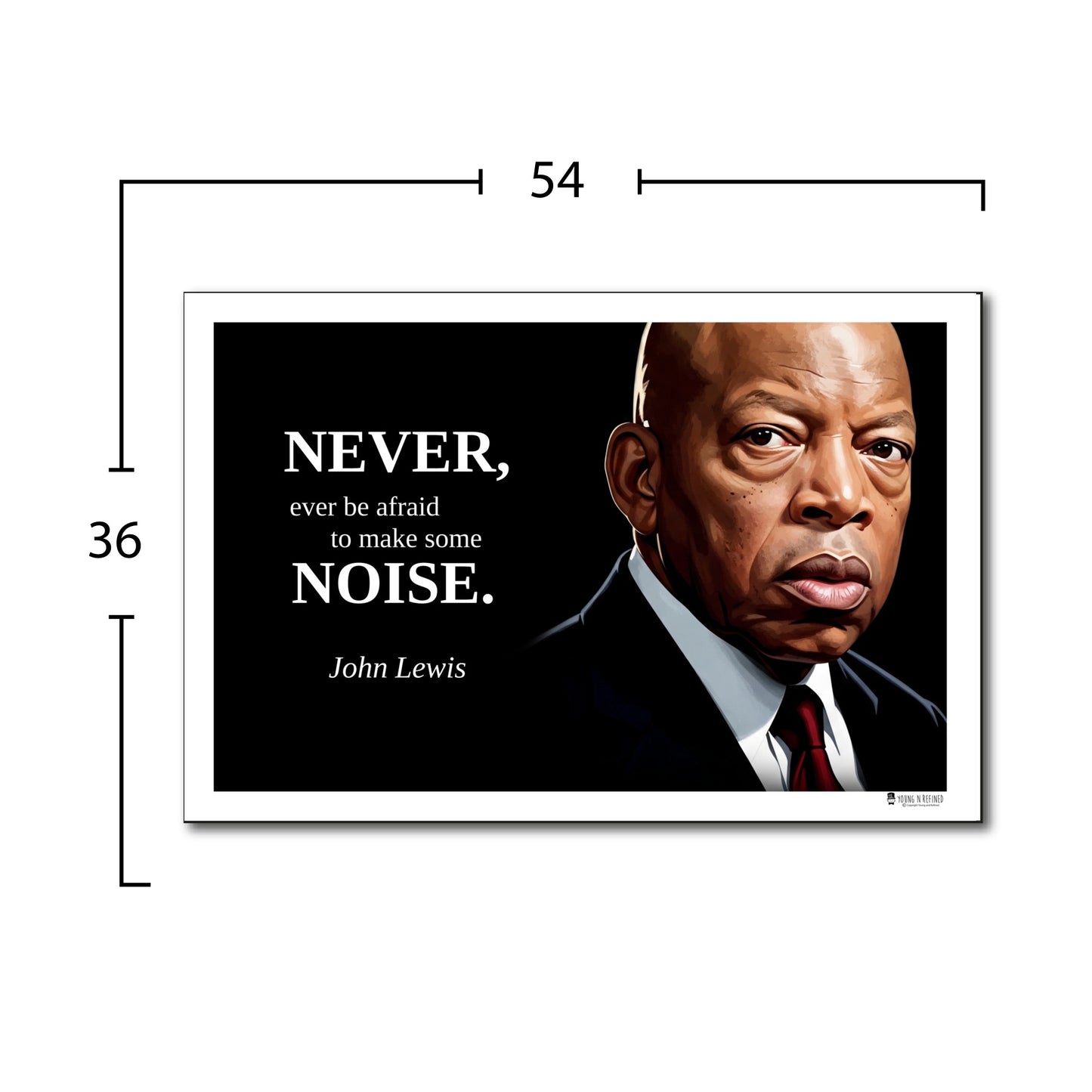 John Lewis Inspirational Quote Poster - Young N Refined