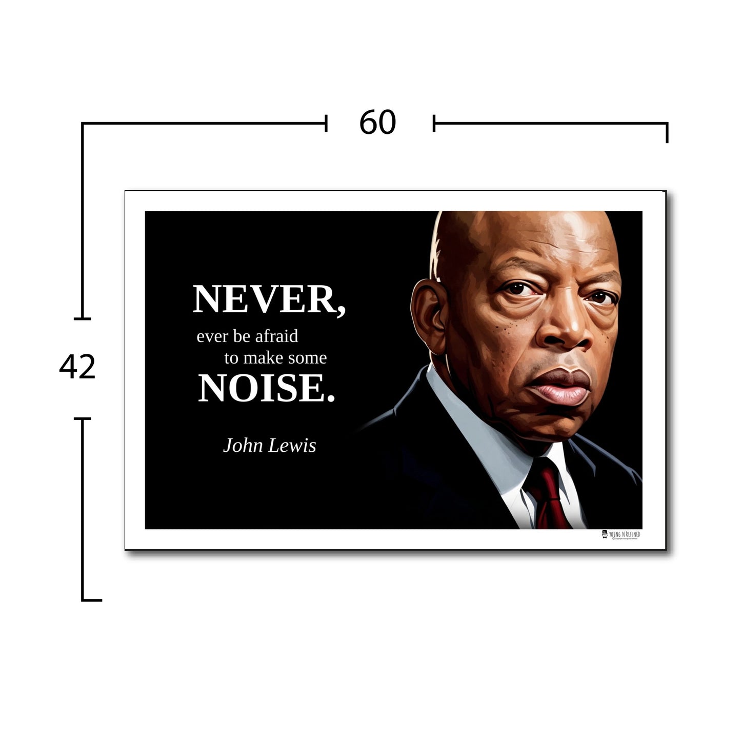 John Lewis Inspirational Quote Poster - Young N Refined