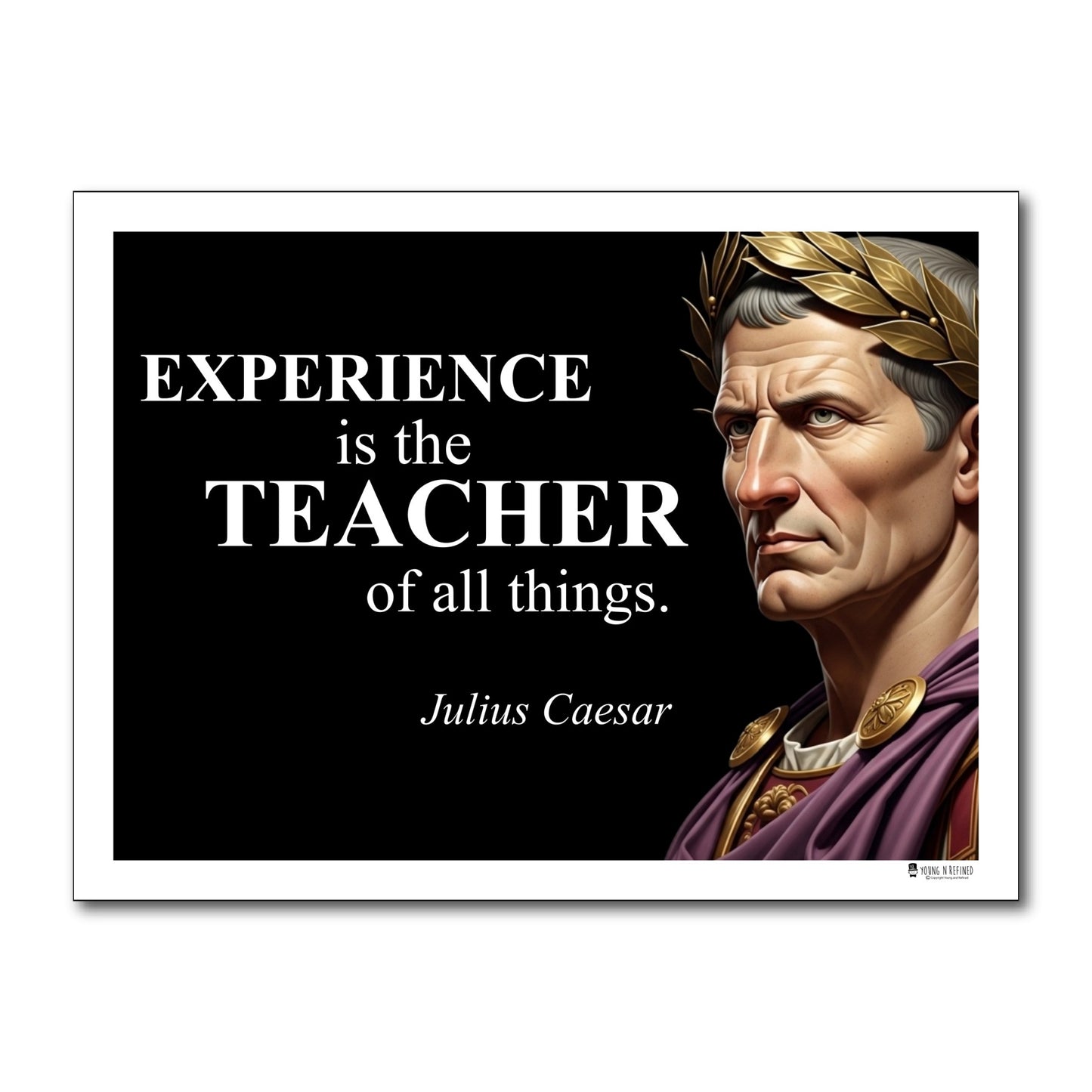 Julius Caesar Inspirational Quote Poster - Young N Refined