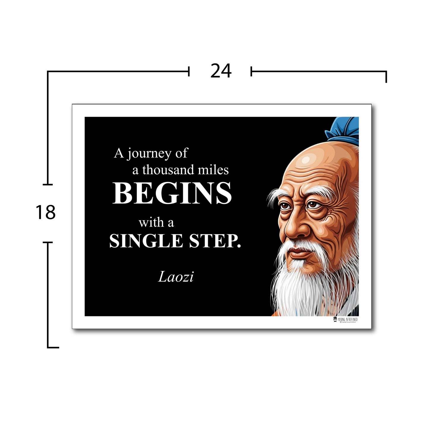 Laozi Inspirational Quote Poster - Young N Refined