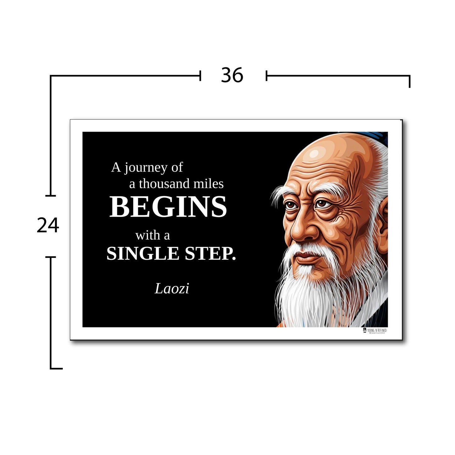 Laozi Inspirational Quote Poster - Young N Refined