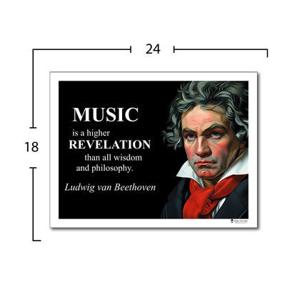 Ludwig van Beethoven Inspirational Quote Wall Art