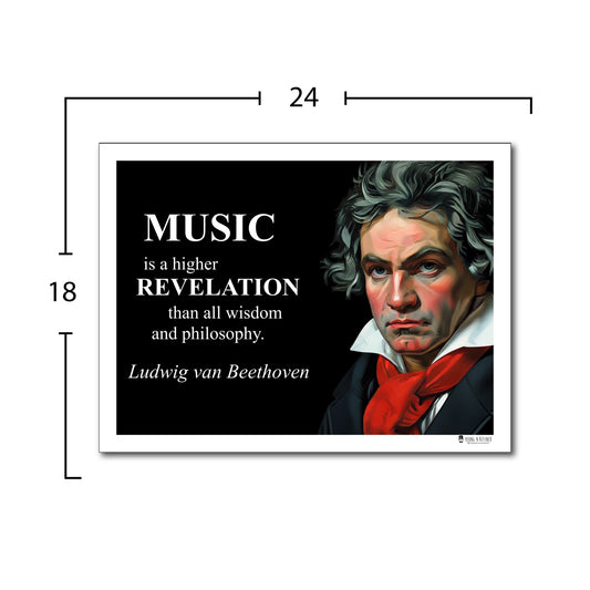 Ludwig van Beethoven Inspirational Quote Wall Art