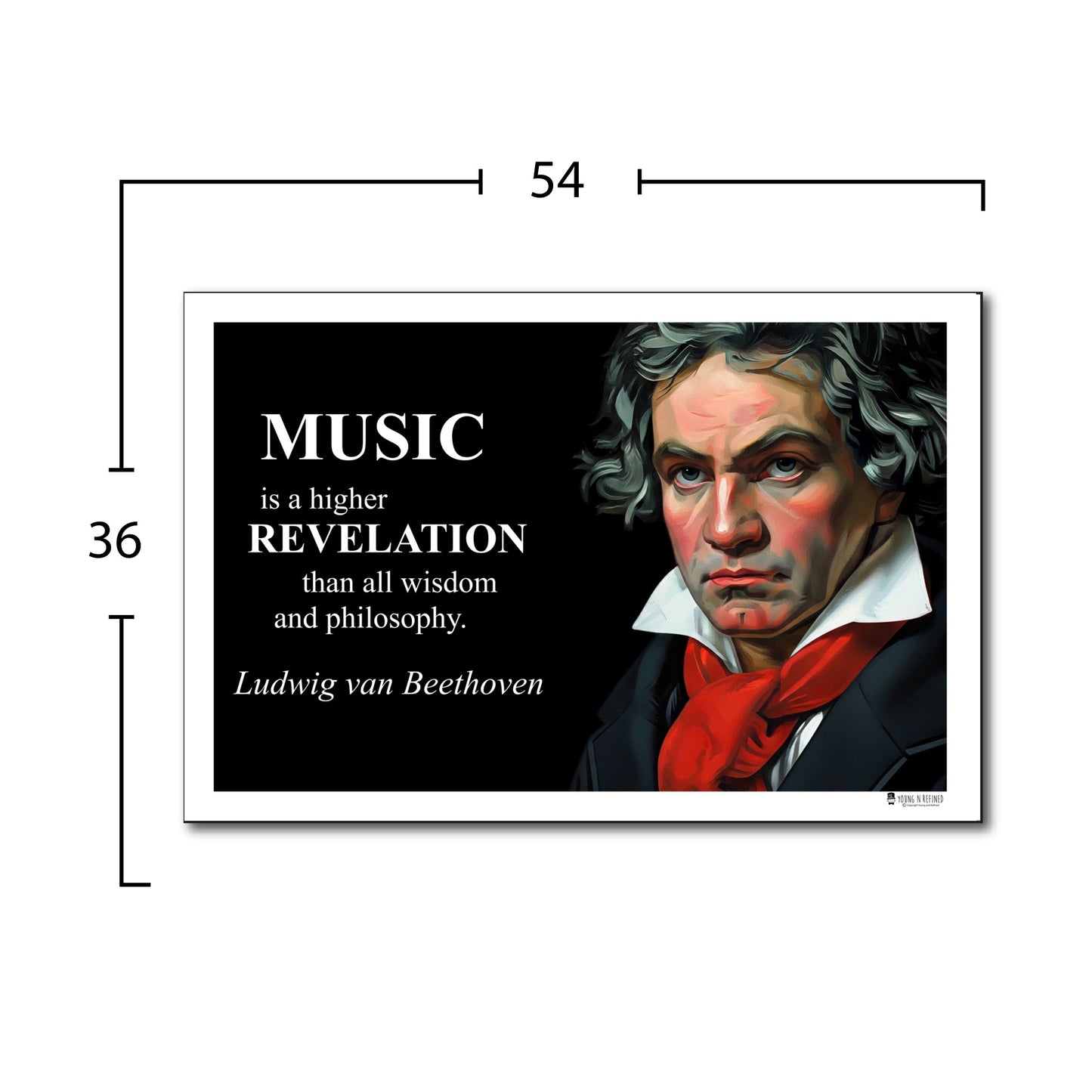 Ludwig van Beethoven Inspirational Quote Wall Art