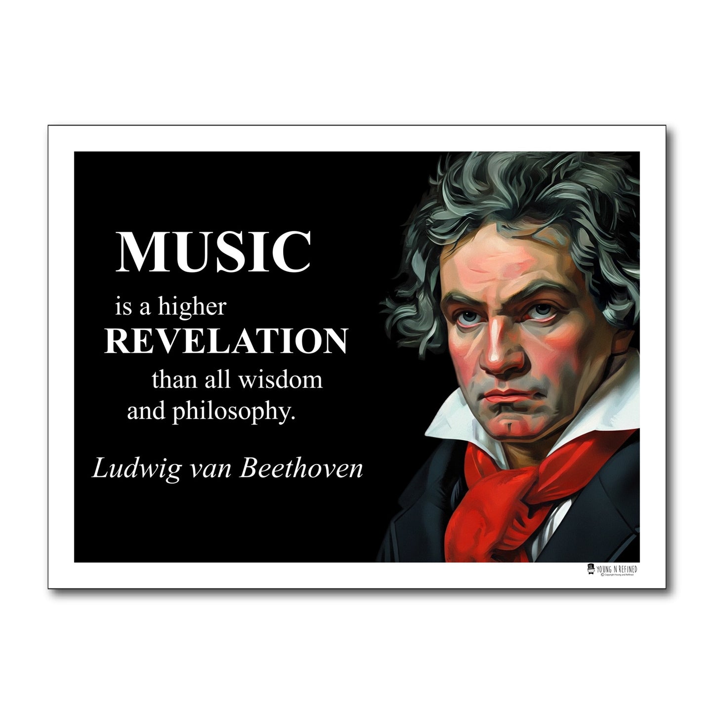 Ludwig van Beethoven Inspirational Quote Wall Art