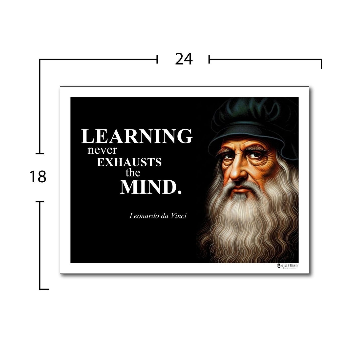 Leonardo da Vinci Inspirational Quote Wall Art