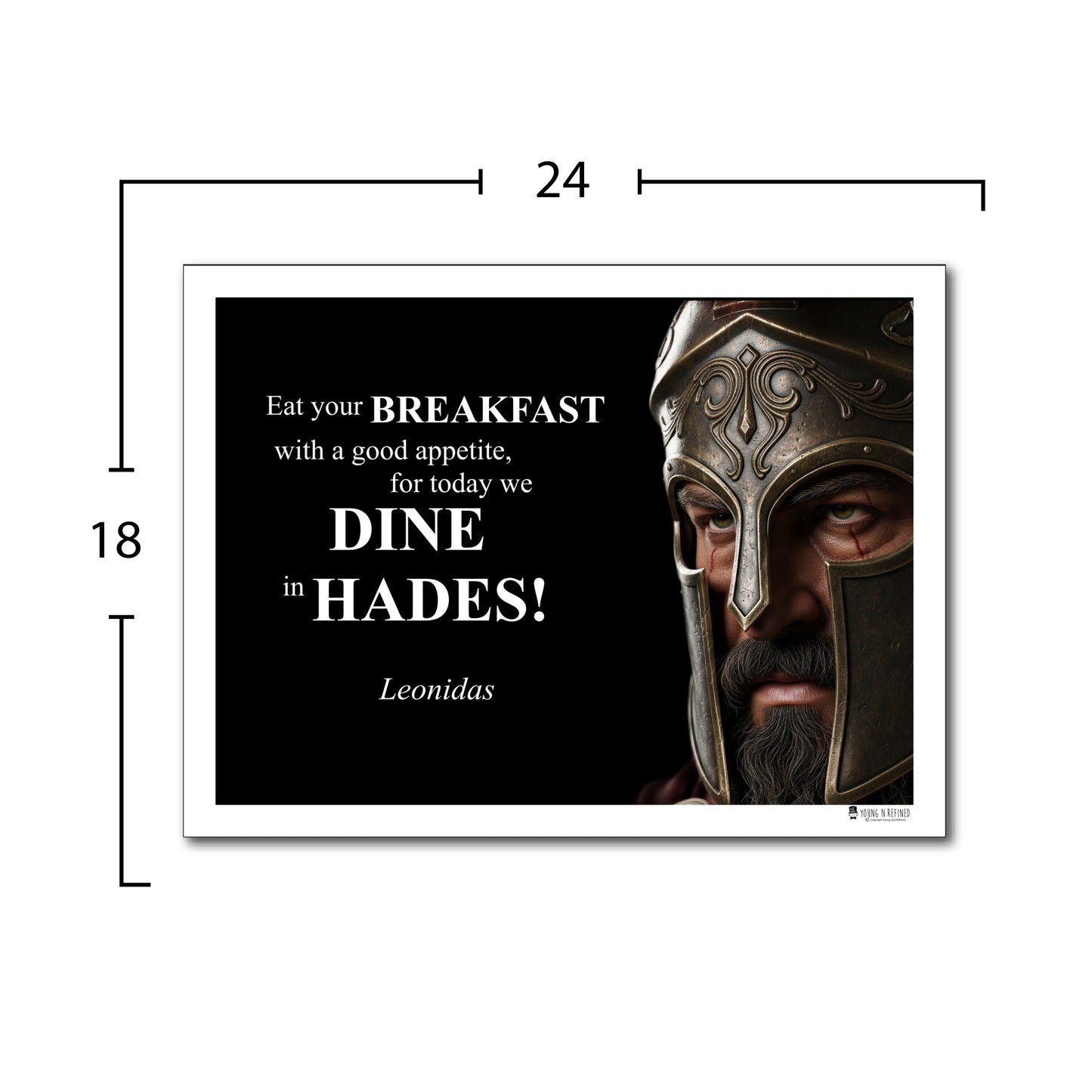 Leonidas Inspirational Quote Poster - Young N Refined