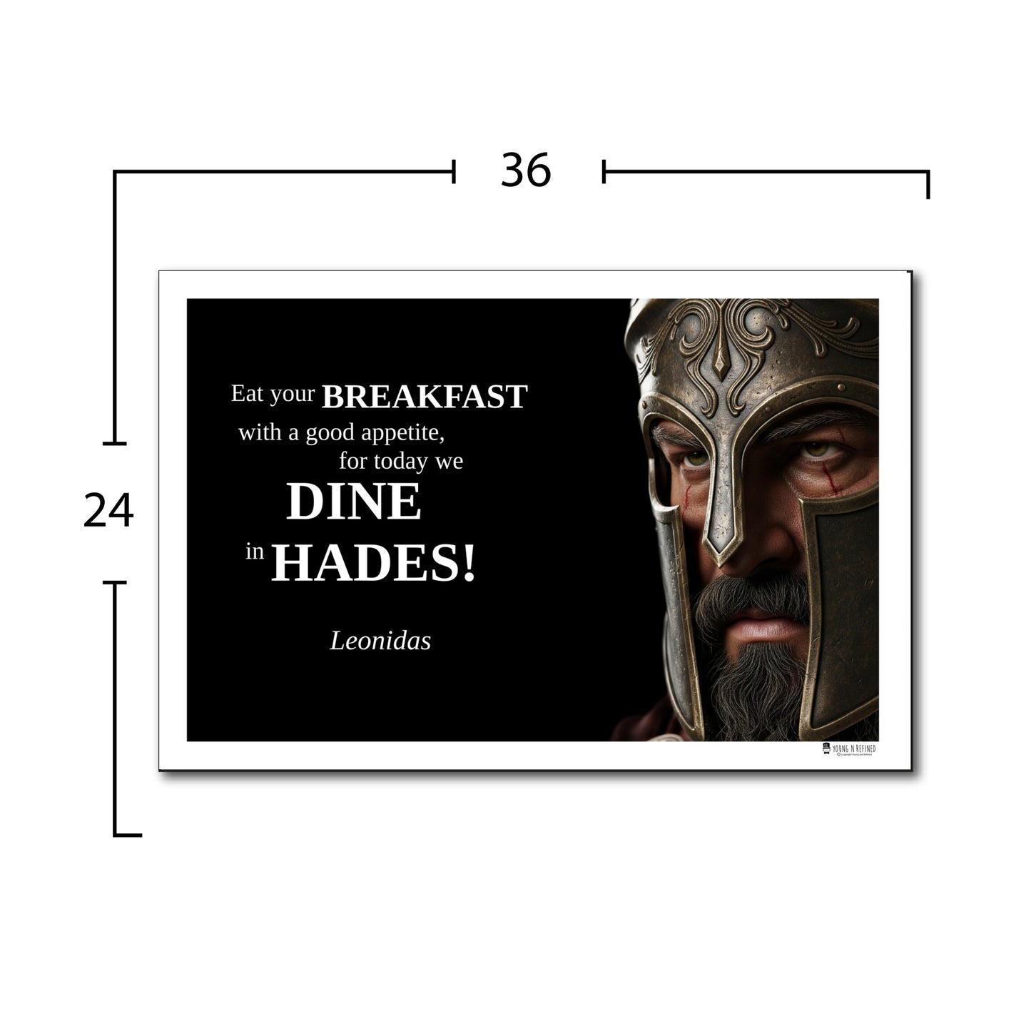 Leonidas Inspirational Quote Poster - Young N Refined