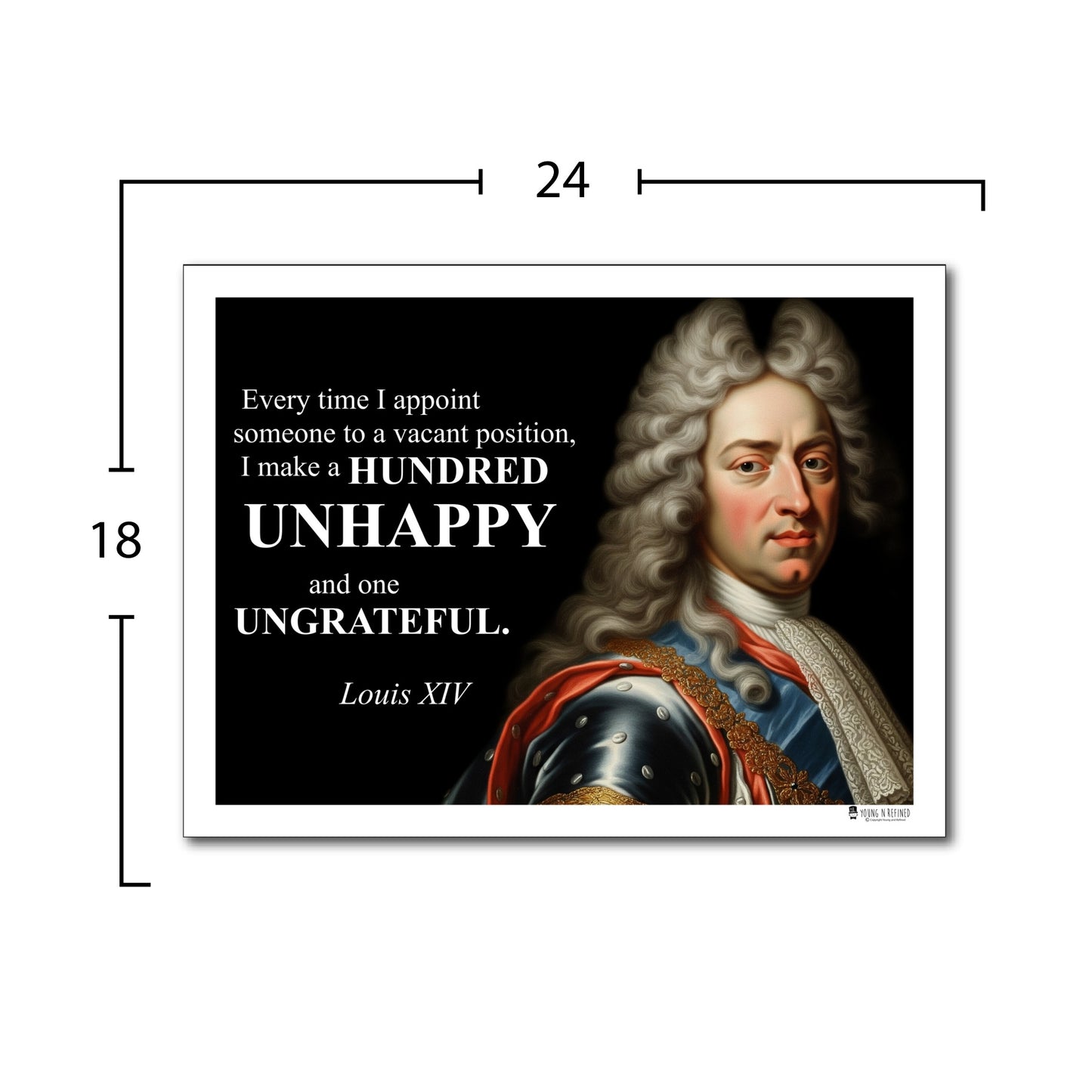 Louis XIV Inspirational Quote Wall Art