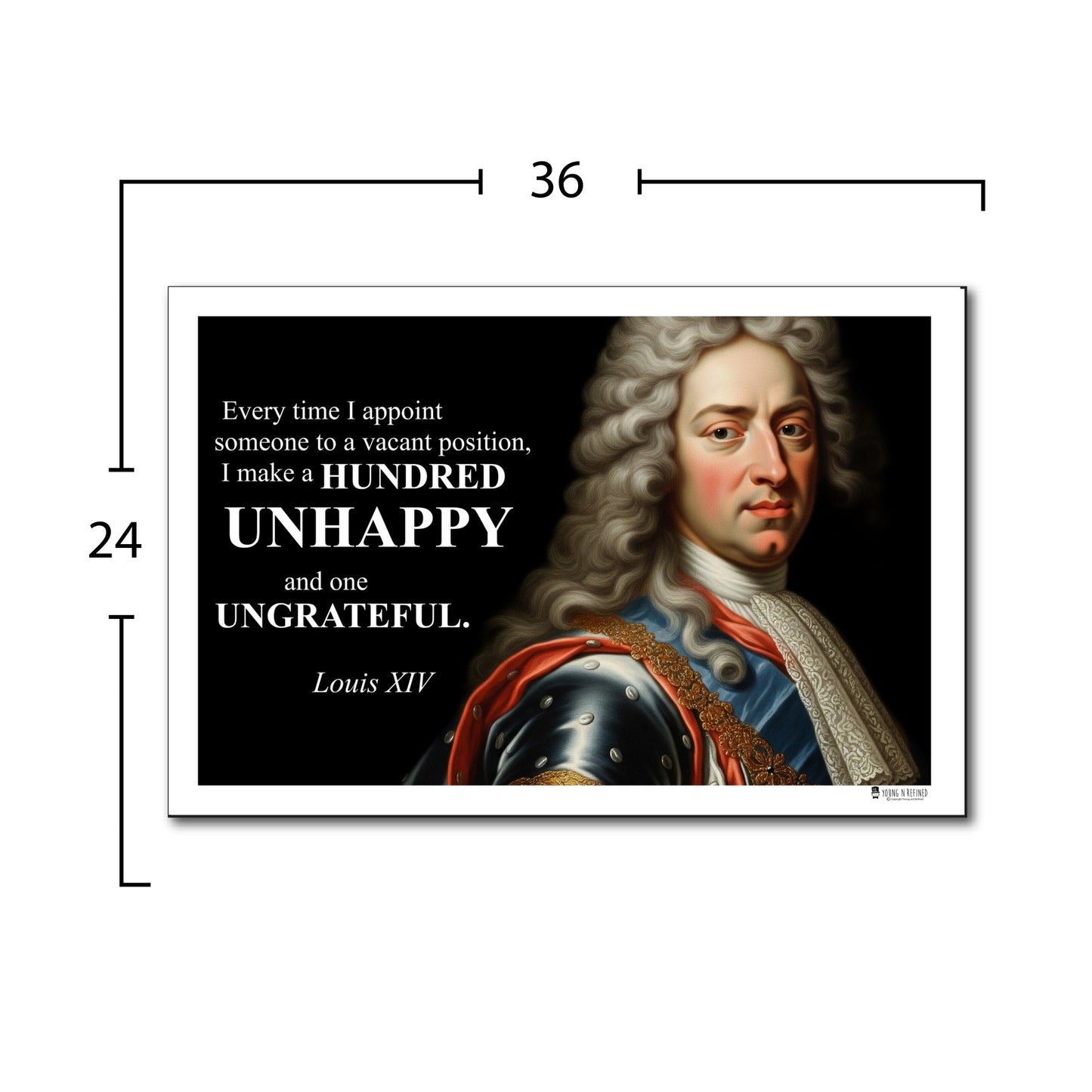 Louis XIV Inspirational Quote Wall Art
