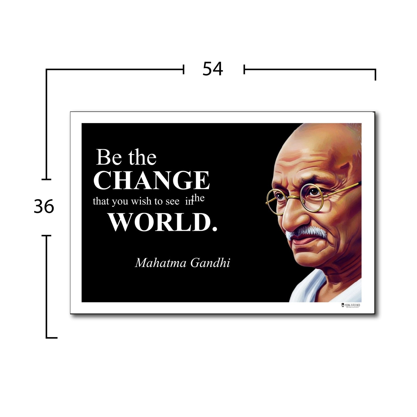 Mahatma Gandhi Inspirational Quote Poster - Young N Refined