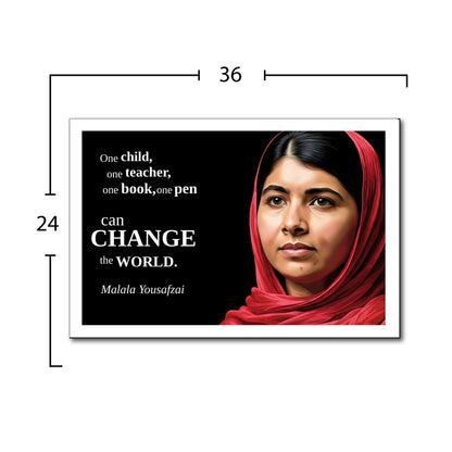 Malala Yousafzai Inspirational Quote Poster - Young N Refined