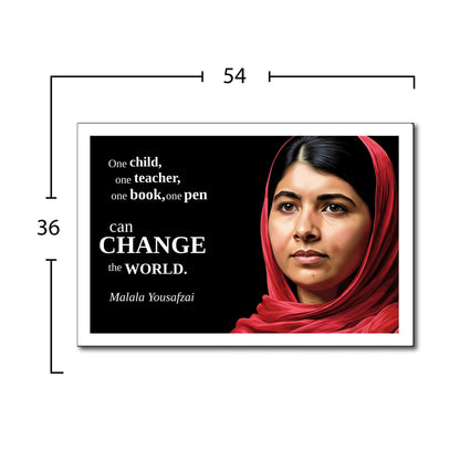 Malala Yousafzai Inspirational Quote Poster - Young N Refined