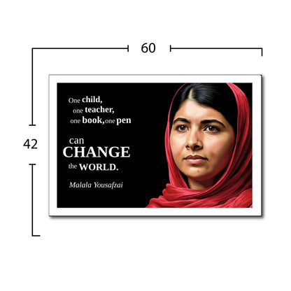 Malala Yousafzai Inspirational Quote Poster - Young N Refined