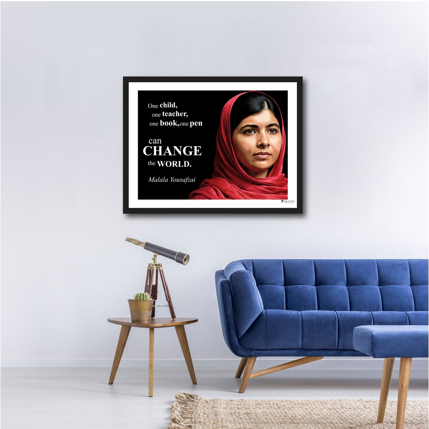 Malala Yousafzai Inspirational Quote Poster - Young N Refined