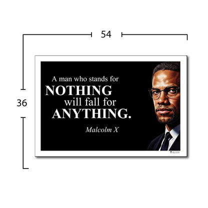 Malcolm X Inspirational Quote Poster - Young N Refined