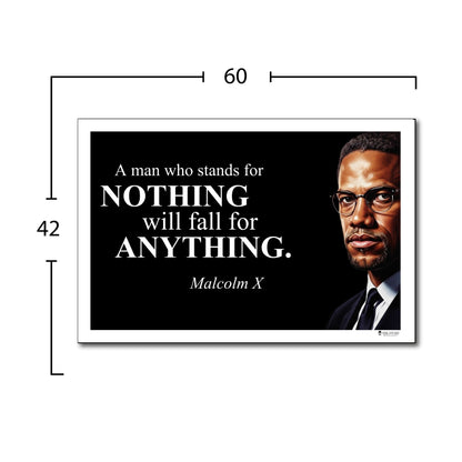Malcolm X Inspirational Quote Poster - Young N Refined
