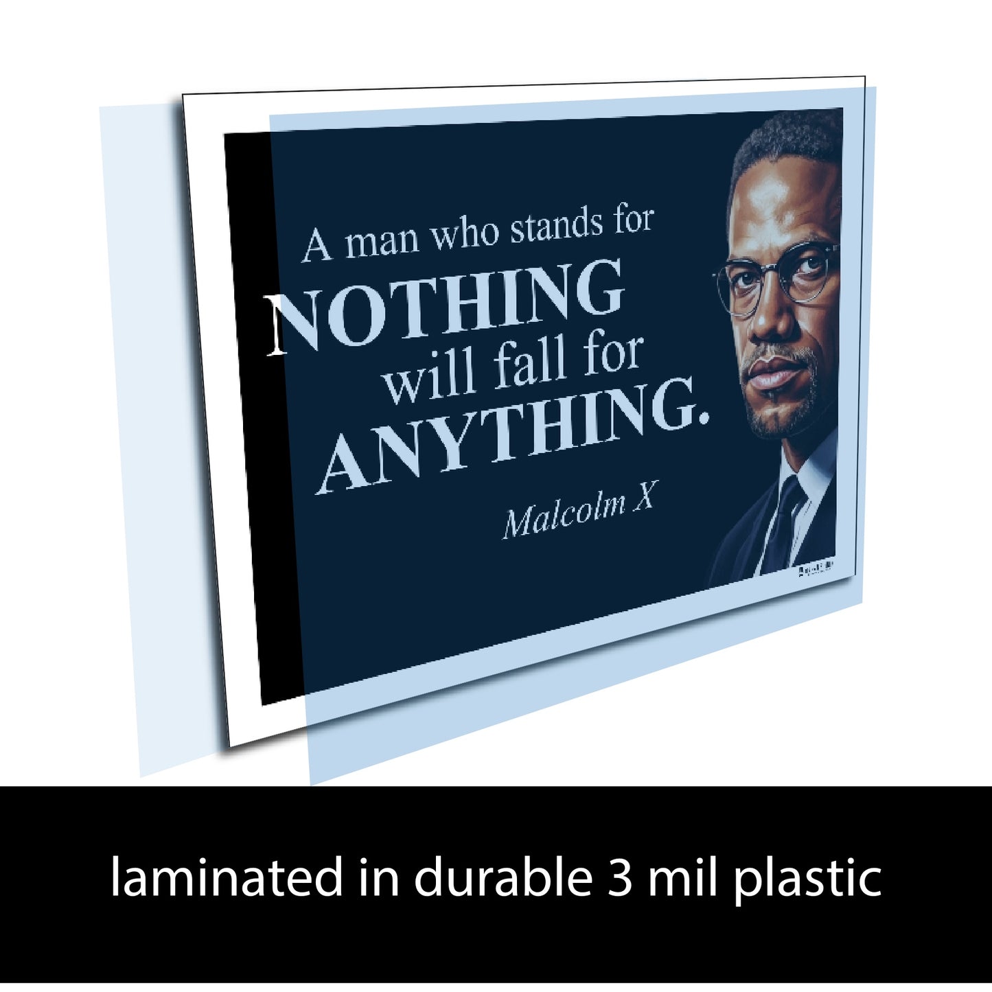 Malcolm X Inspirational Quote Poster - Young N Refined