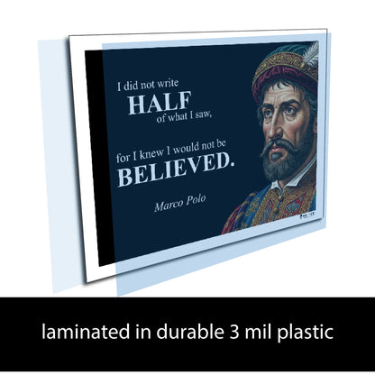 Marco Polo Inspirational Quote Wall Art