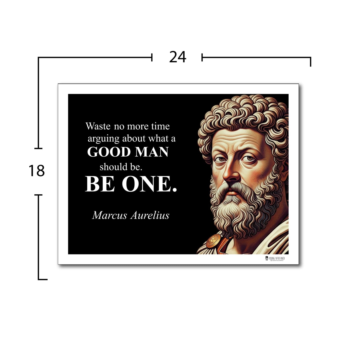 Marcus Aurelius Inspirational Quote Poster - Young N Refined