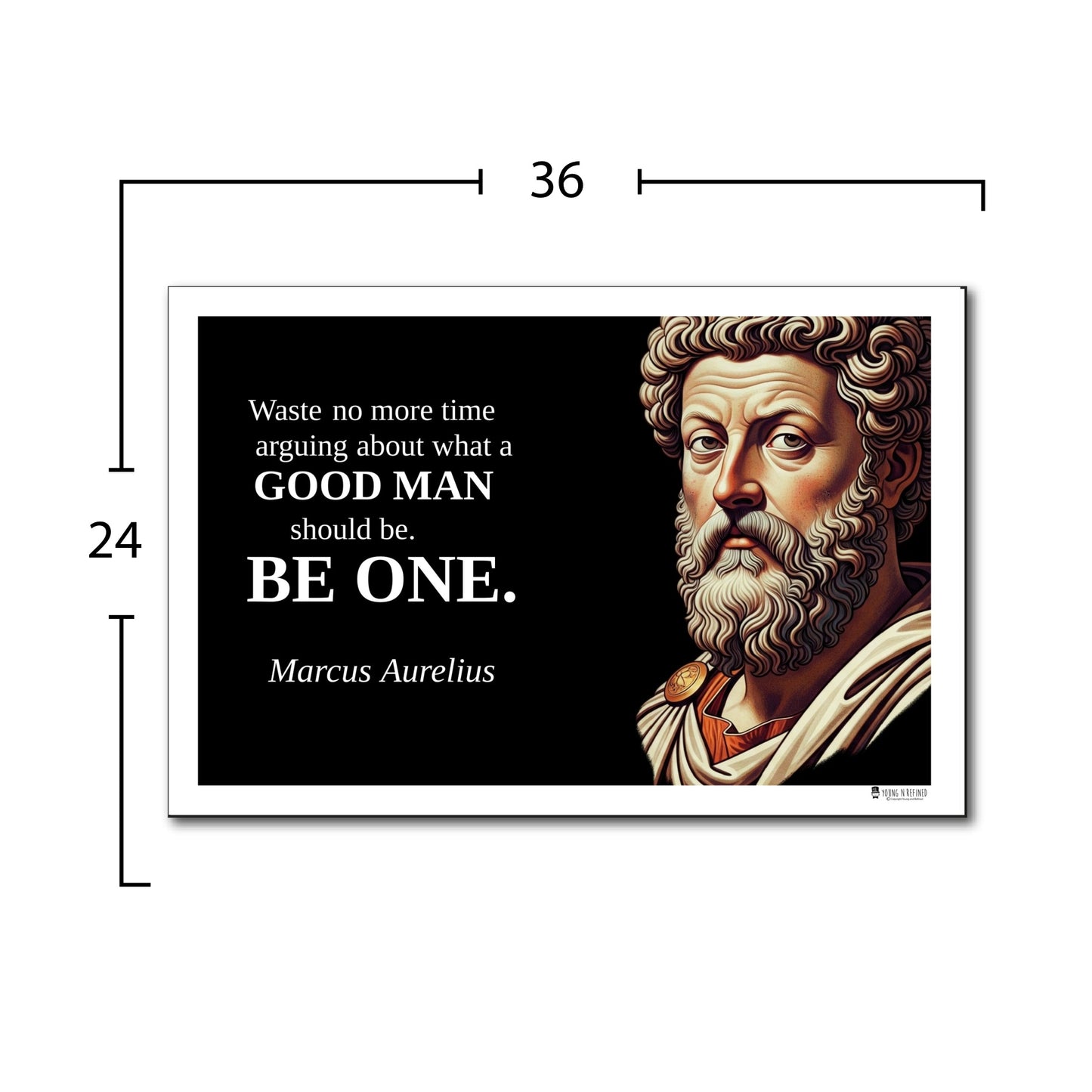 Marcus Aurelius Inspirational Quote Poster - Young N Refined