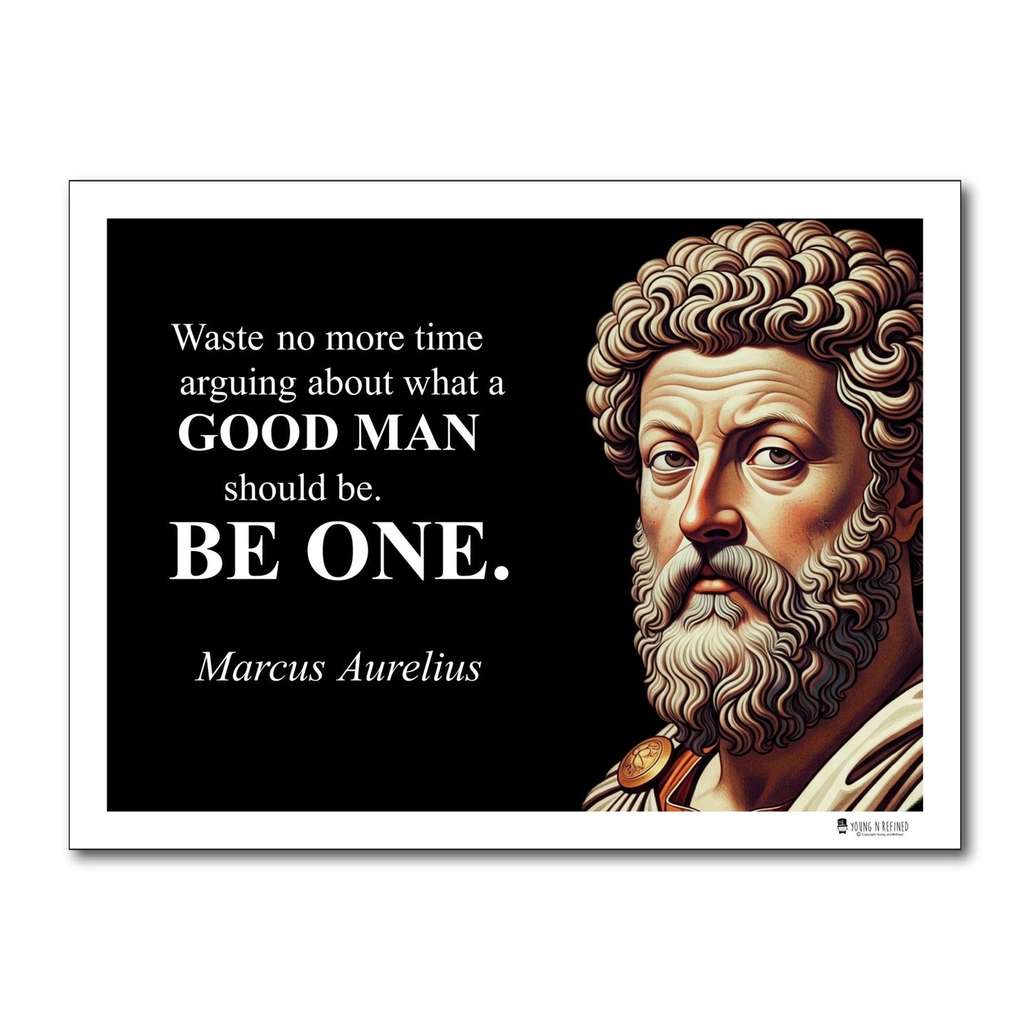 Marcus Aurelius Inspirational Quote Poster - Young N Refined