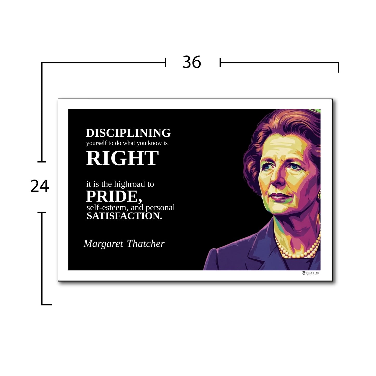 Margaret Thatcher Inspirational Quote Wall Art