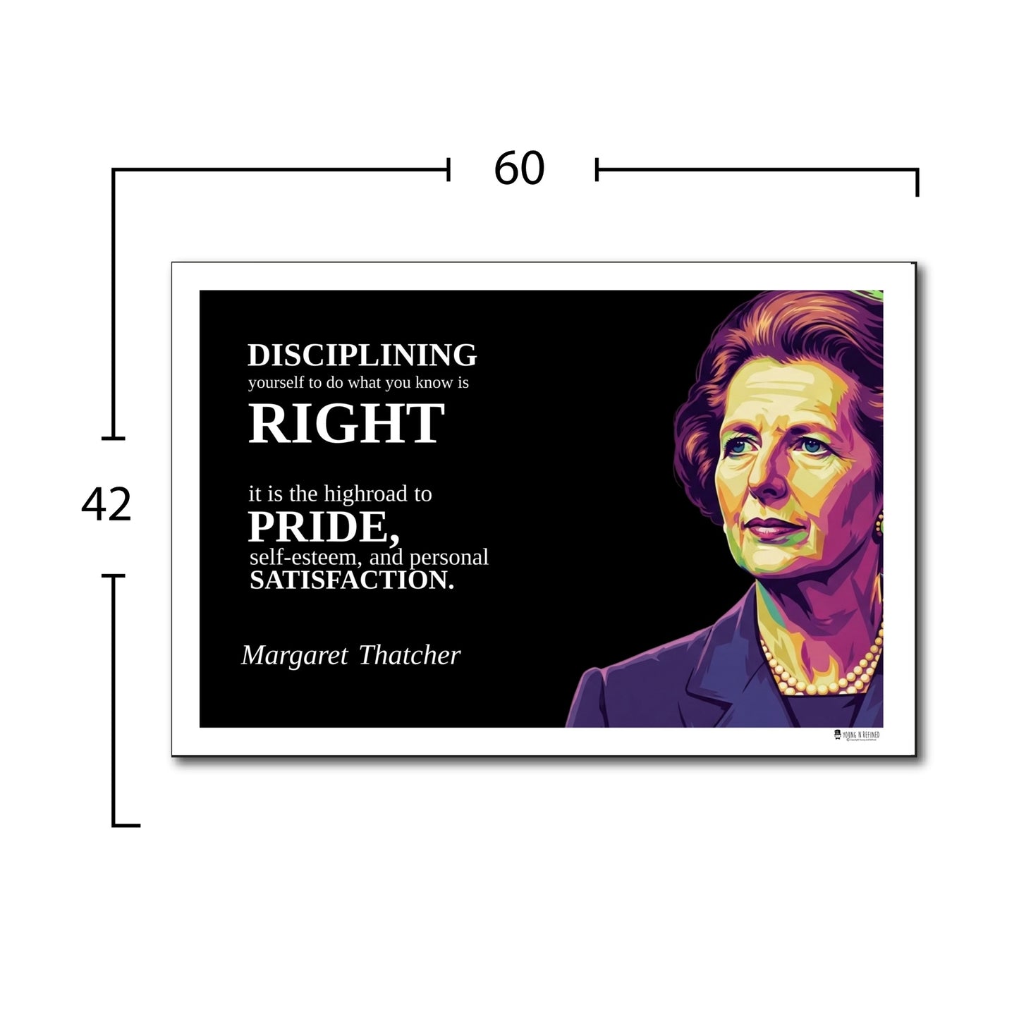 Margaret Thatcher Inspirational Quote Wall Art