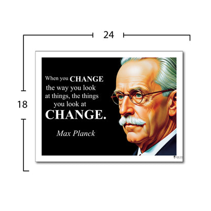 Max Planck Inspirational Quote Poster - "When you CHANGE the way you look..."