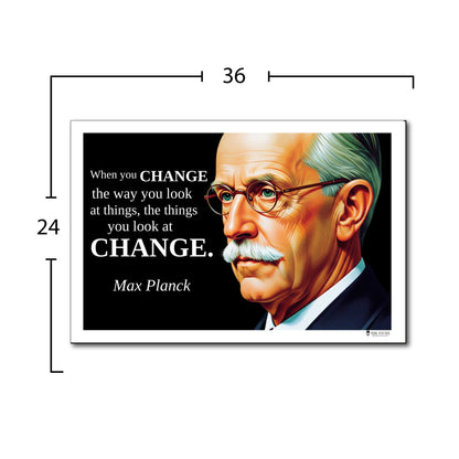 Max Planck Inspirational Quote Poster - "When you CHANGE the way you look..."