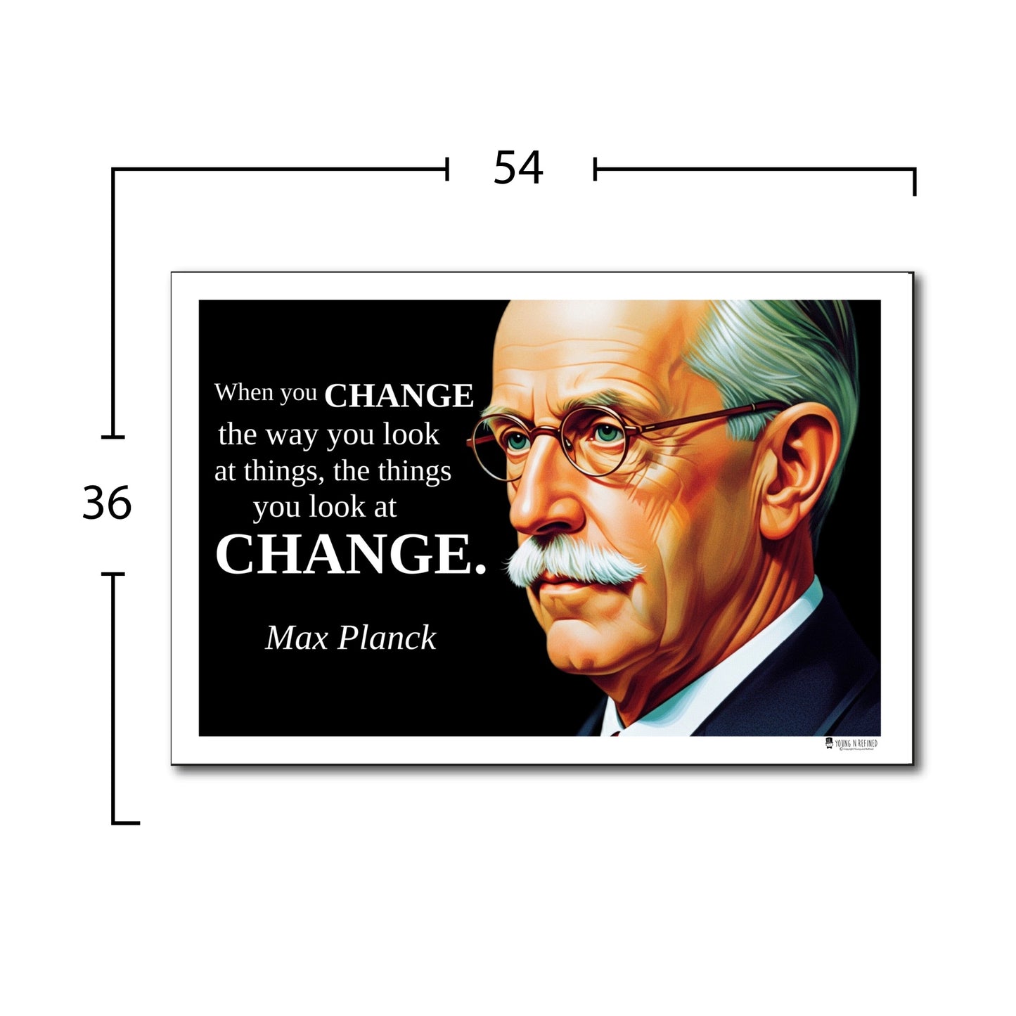 Max Planck Inspirational Quote Poster - "When you CHANGE the way you look..."