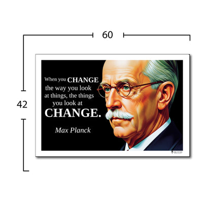 Max Planck Inspirational Quote Poster - "When you CHANGE the way you look..."