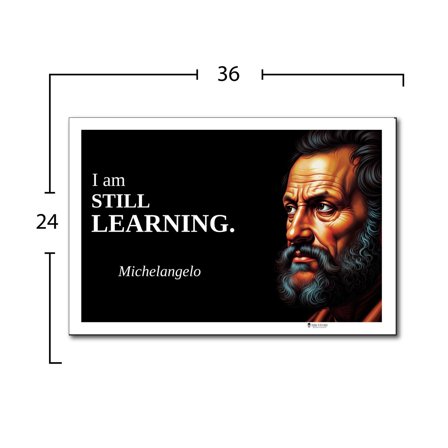 Michelangelo Inspirational Quote Wall Art