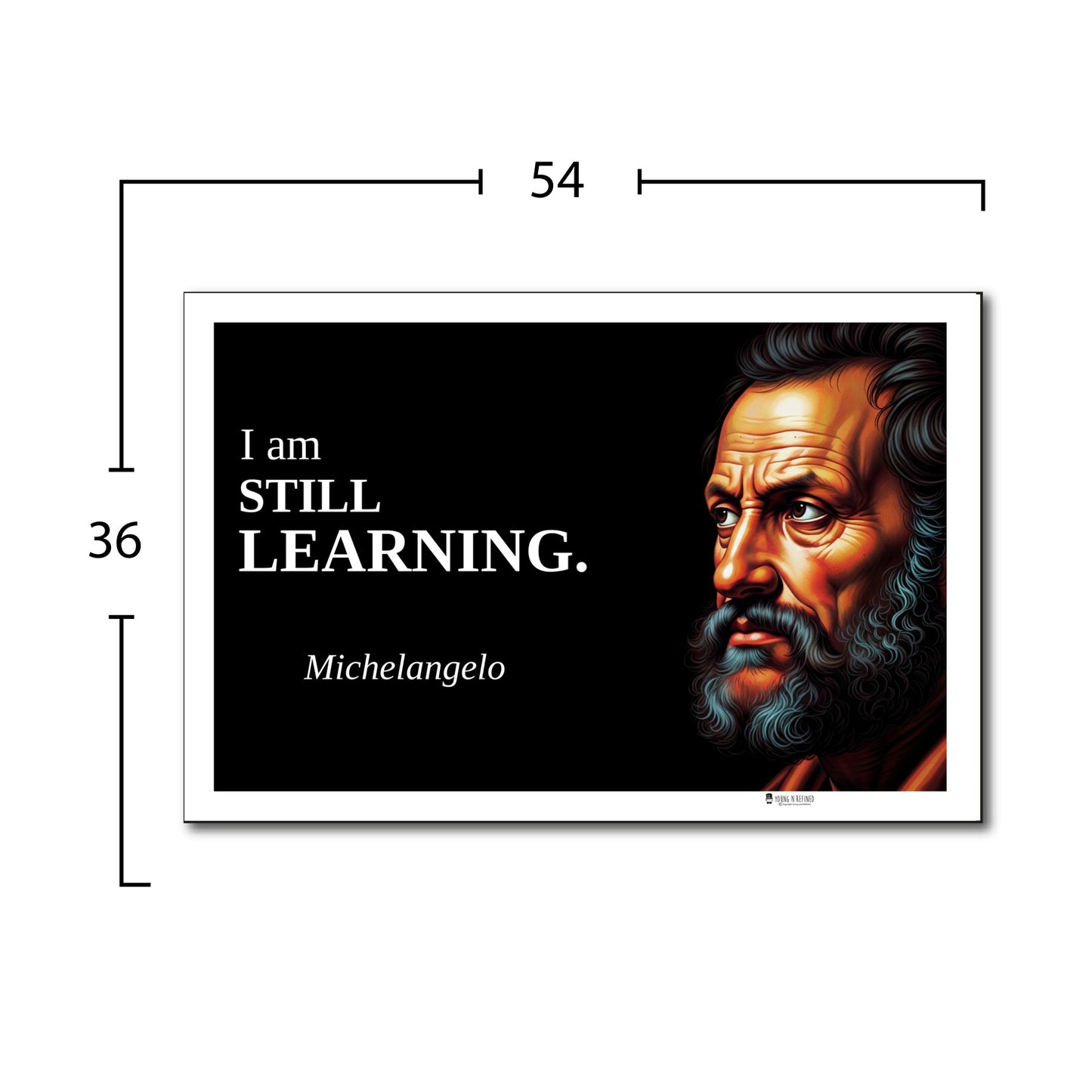 Michelangelo Inspirational Quote Wall Art