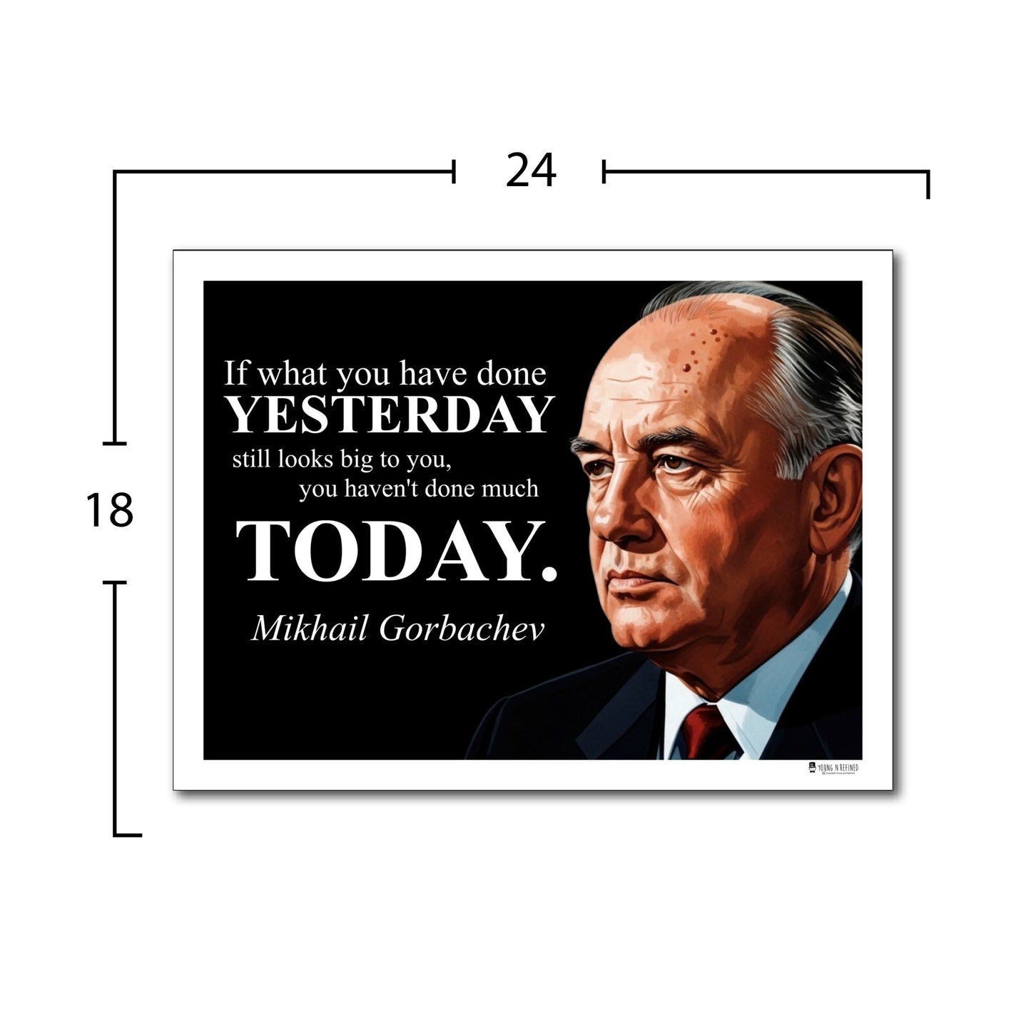 Mikhail Gorbachev Inspirational Quote Wall Art