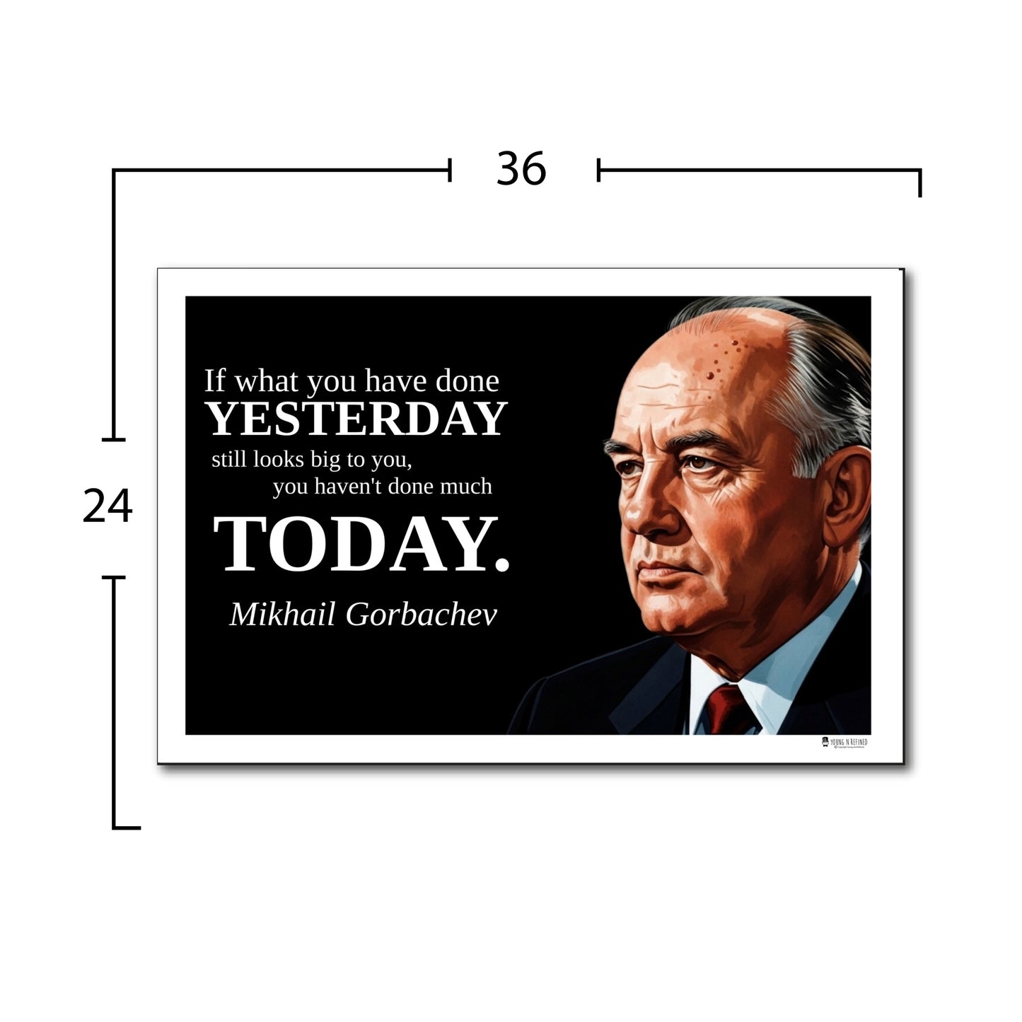 Mikhail Gorbachev Inspirational Quote Wall Art
