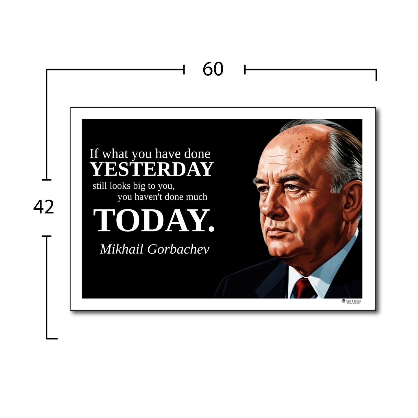 Mikhail Gorbachev Inspirational Quote Wall Art