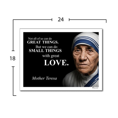 Mother Teresa Inspirational Quote Poster - Young N Refined