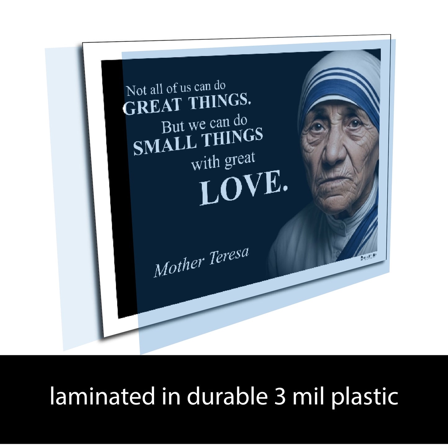 Mother Teresa Inspirational Quote Poster - Young N Refined