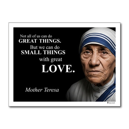 Mother Teresa Inspirational Quote Poster - Young N Refined