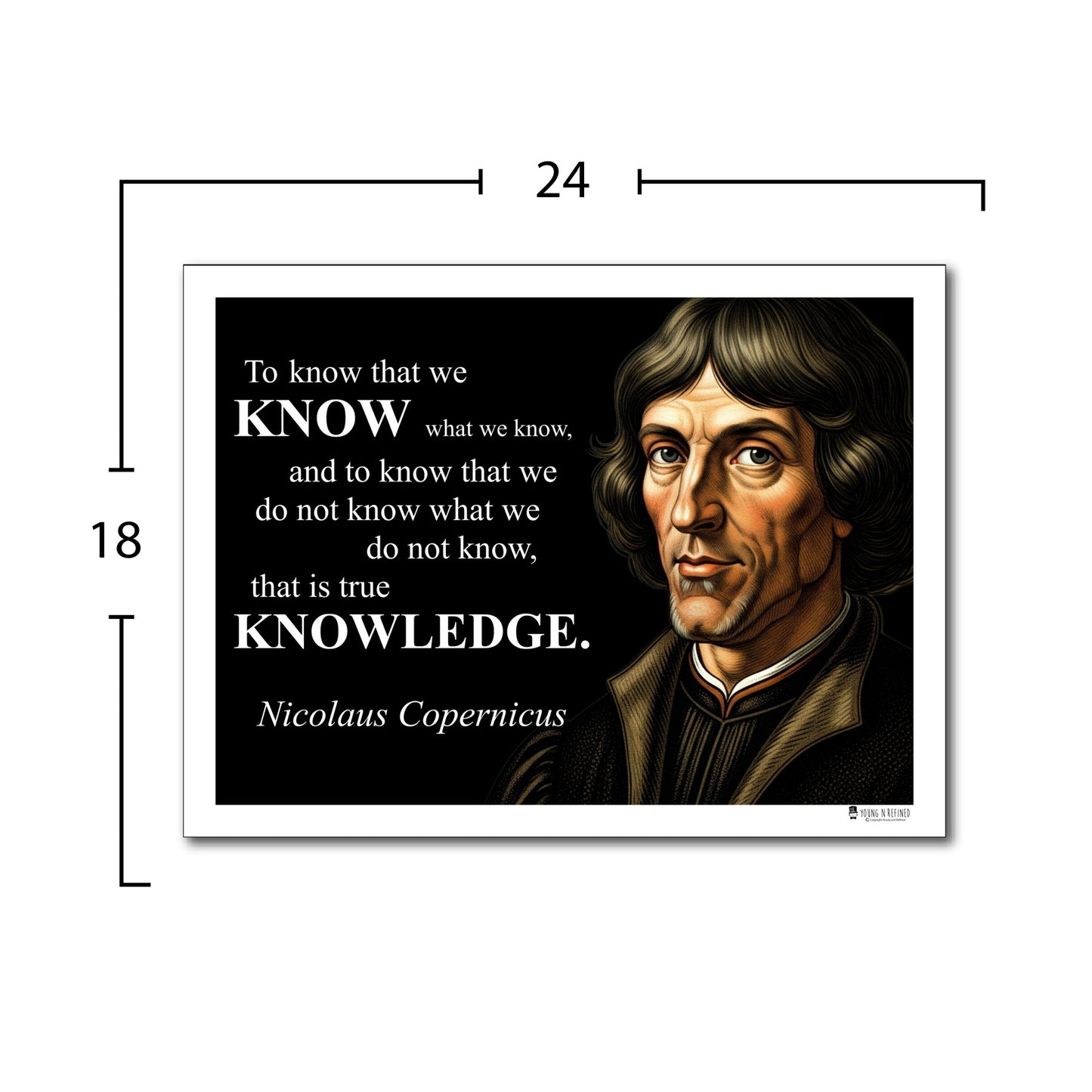 Nicolaus Copernicus Quote Poster - "To know that we KNOW..."