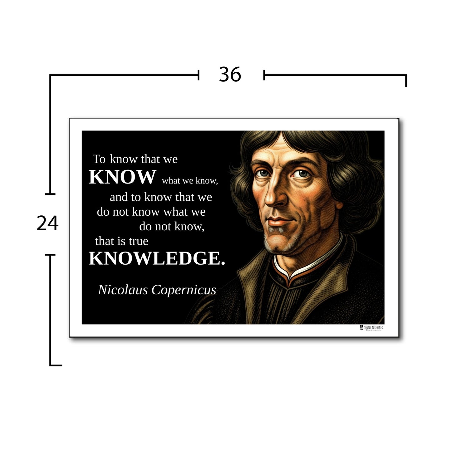 Nicolaus Copernicus Quote Poster - "To know that we KNOW..."