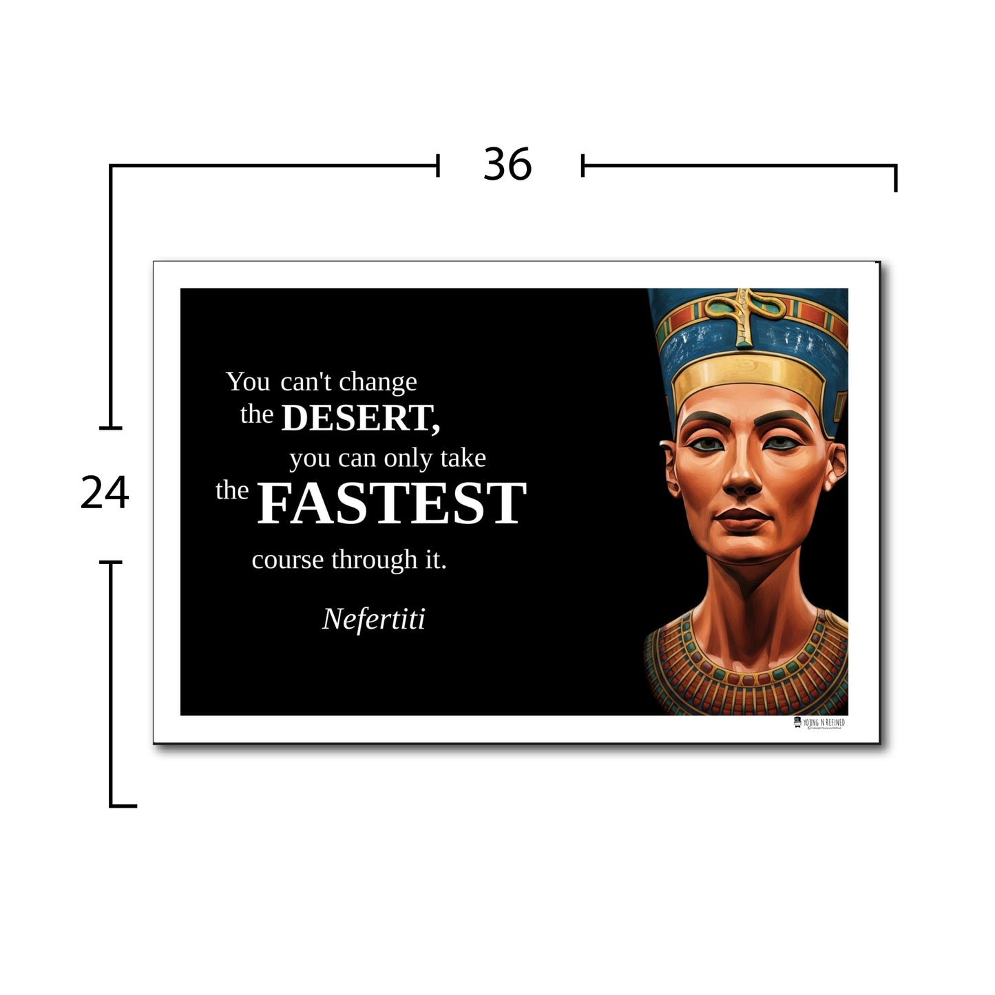 Nefertiti Inspirational Quote Poster - Young N Refined