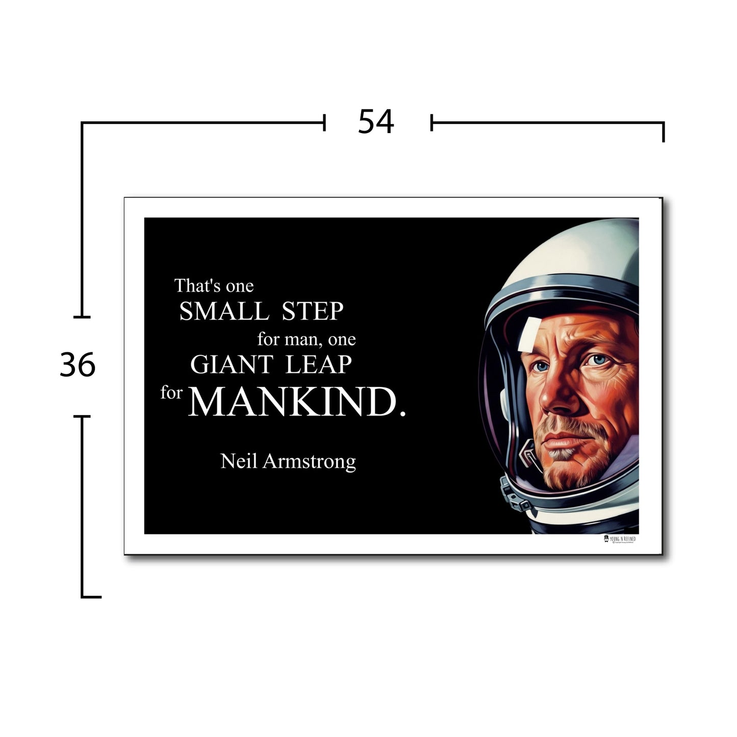 Neil Armstrong Inspirational Quote Wall Art
