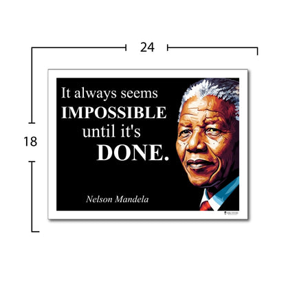 Nelson Mandela Inspirational Quote Poster - Young N Refined