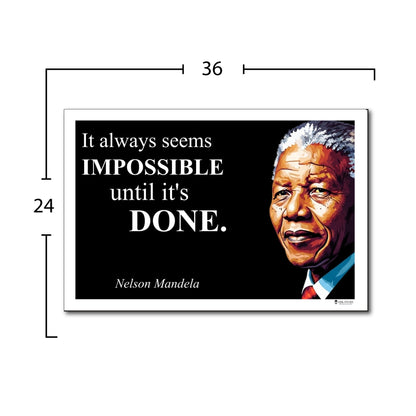 Nelson Mandela Inspirational Quote Poster - Young N Refined